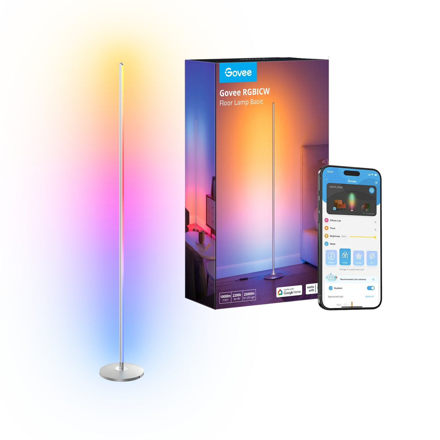 GOVEE RGBICW Älykäs lattiavalaisin HOPEA