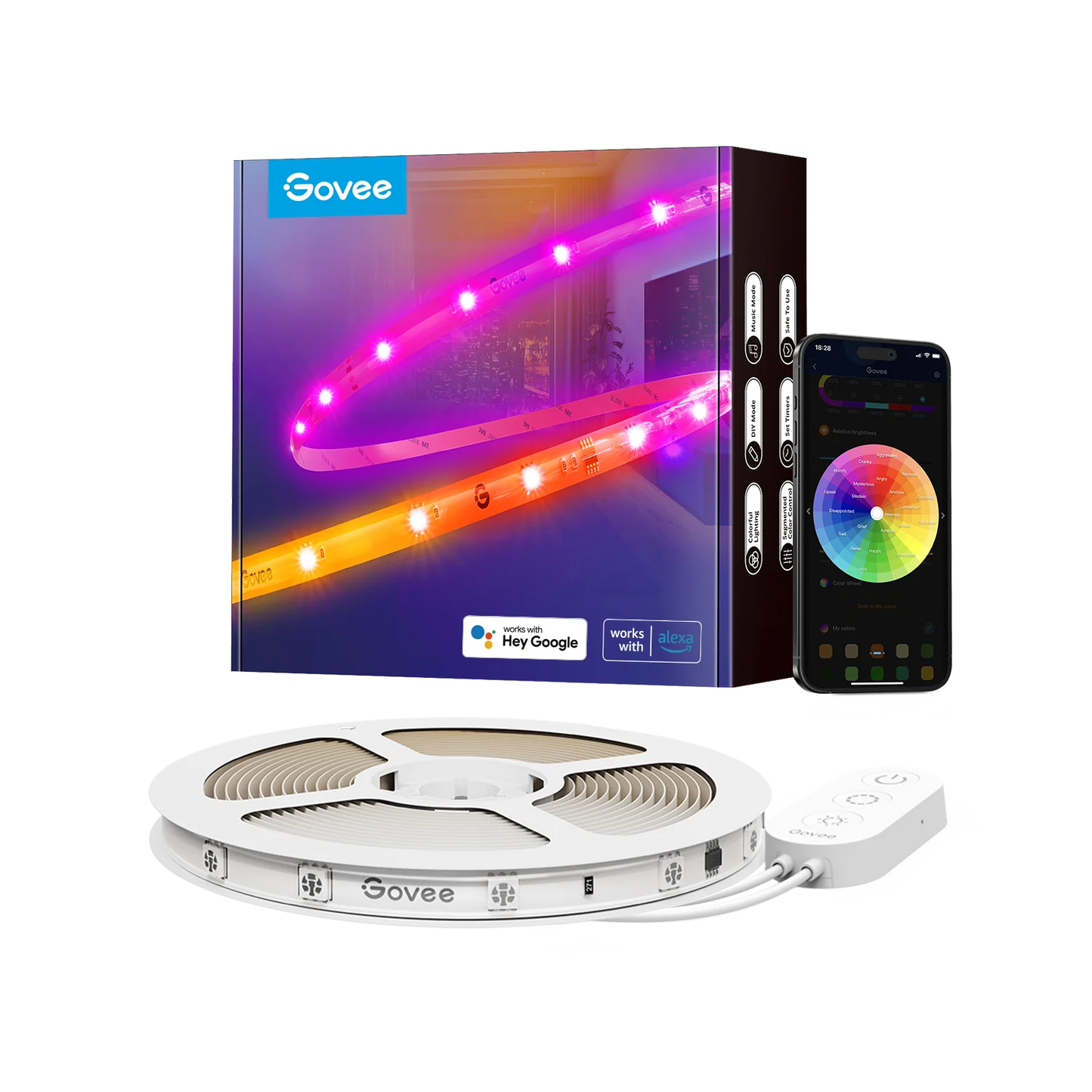Govee RGBIC Smart Wi-Fi + Bluetooth LED nauha suojattu 2x10m 
