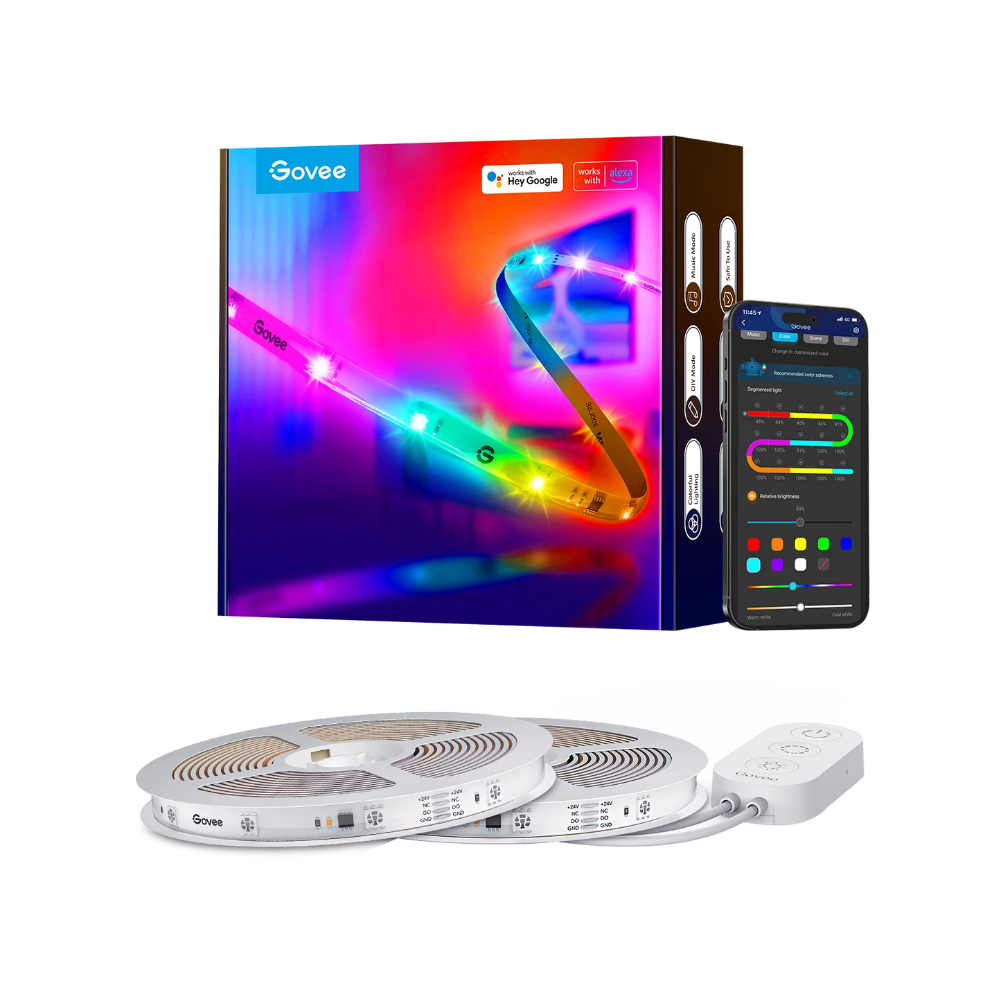 Govee RGBIC Smart Wi-Fi + Bluetooth LED nauha suojattu 2x10m 